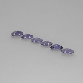 カラットの天然バイオレットブルーアイオライト（6×2.9 mm・マーキス）