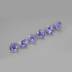 カラットの天然バイオレットアイオライト（4.12 mm・ラウンドカット）