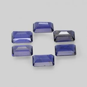 2.83カラットの天然バイオレットブルーアイオライト（6×3.9 mm・エメラルドカット）