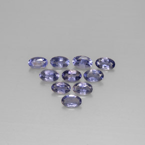 カラットの天然バイオレットブルーアイオライト（5×3 mm・オーバルカット）