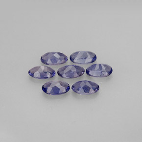 カラットの天然バイオレットブルーアイオライト（4.6×3 mm・オーバルカット）