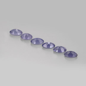 カラットの天然バイオレットブルーアイオライト（5.2×3.1 mm・オーバルカット）