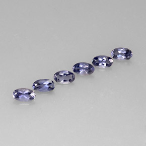 カラットの天然バイオレットブルーアイオライト（1.2×5.1 mm・オーバルカット）
