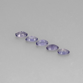 カラットの天然バイオレットブルーアイオライト（5×3 mm・オーバルカット）