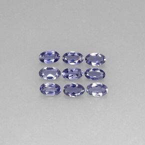 カラットの天然バイオレットブルーアイオライト（4.8×3 mm・オーバルカット）