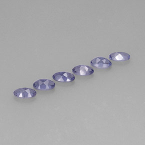 カラットの天然バイオレットブルーアイオライト（5×3 mm・オーバルカット）