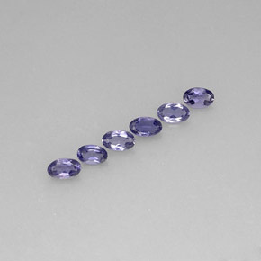 カラットの天然バイオレットブルーアイオライト（5×3 mm・オーバルカット）
