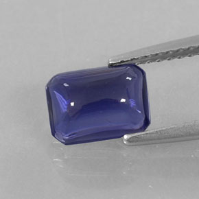 1.29カラットの天然バイオレットブルーアイオライト（8.1×6 mm・透明）