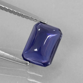 1.29カラットの天然バイオレットブルーアイオライト（8.1×6 mm・透明）
