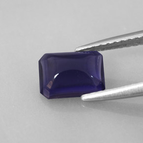 1.07カラットの天然バイオレットアイオライト（7.5×5.9 mm・透明）