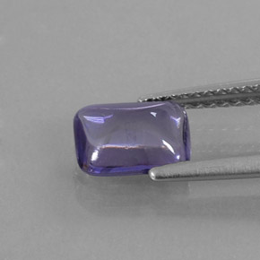 0.94カラットの天然バイオレットブルーアイオライト（7.6×5.9 mm・透明）