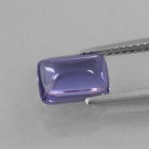 1.29カラットの天然バイオレットブルーアイオライト（8×5.8 mm・透明）