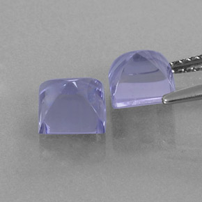 カラットの天然バイオレットブルーアイオライト（6.2×6.1 mm・四角）