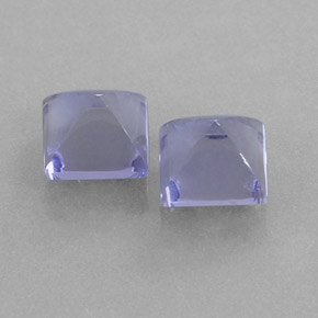 カラットの天然バイオレットブルーアイオライト（6.1×6.1 mm・四角）