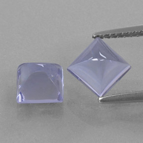 カラットの天然バイオレットブルーアイオライト（6.1×6.1 mm・四角）
