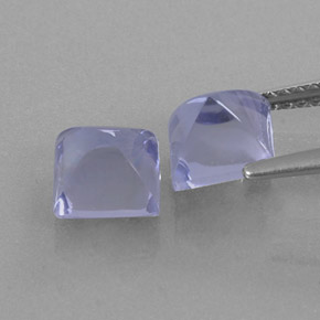 カラットの天然バイオレットブルーアイオライト（6.1×6.1 mm・四角）