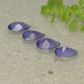1.19カラットの天然ディープパープルアイオライト（5.9×4 mm・洋梨の形）
