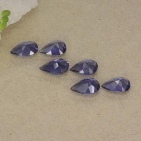 1.60カラットの天然ナスバイオレットアイオライト（5.9×4 mm・洋梨の形）