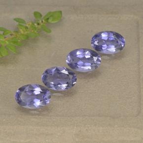 1.52カラットの天然ピンクがかった紫アイオライト（6×4.1 mm・オーバルカット）