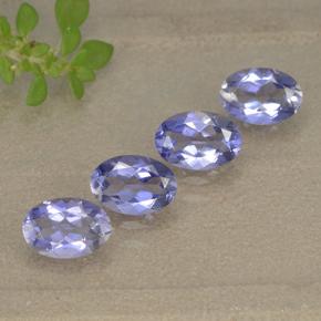 1.68カラットの天然ミディアム薄いバイオレットアイオライト（6.1×4.1 mm・オーバルカット）