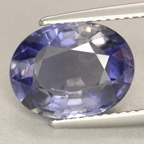 3.58カラットの天然バイオレットアイオライト（11.2×9.1 mm・オーバルカット）