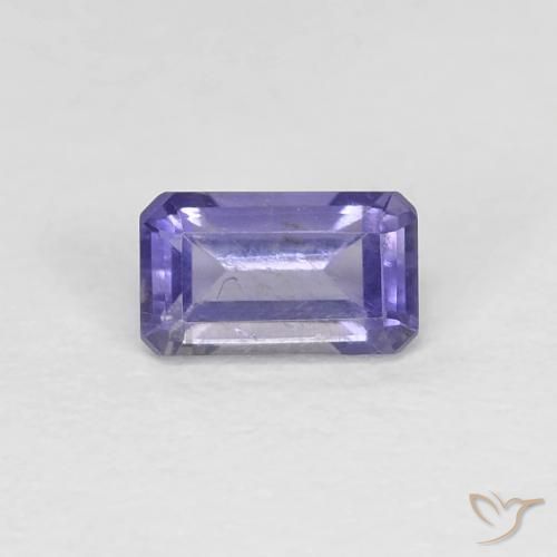 0.29ct 天然 濃い青がかった紫 アイオライト, エメラルドカット, VS
