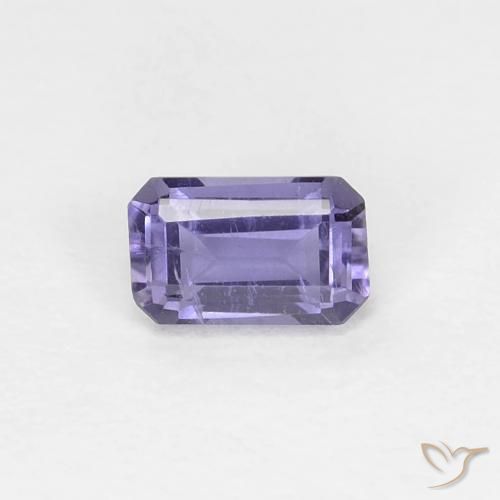 0.25ct 天然 ピンクがかったバイオレット アイオライト, エメラルドカット, VS