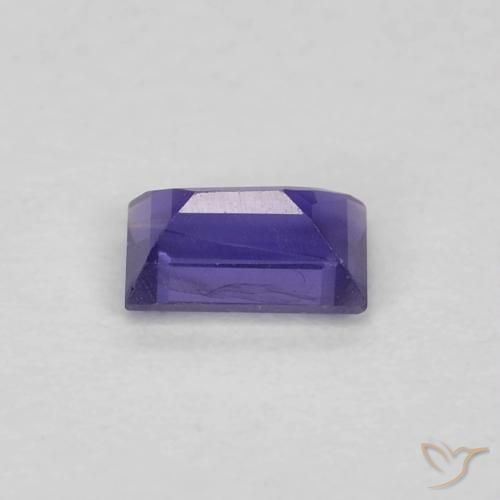0.26カラットの天然濃い紫アイオライト、バゲット、VS