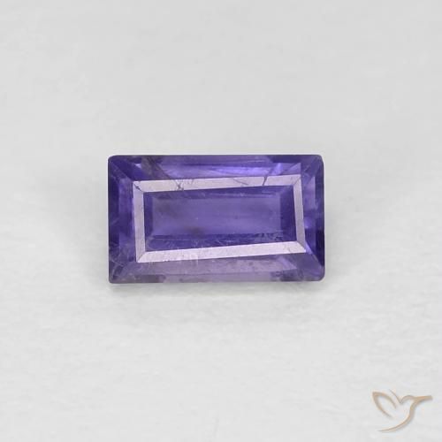 0.30ct 天然 ミディアムバイオレット アイオライト, バゲット, VS