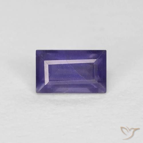 0.33ct 天然 ミディアムバイオレット アイオライト, バゲット, VS