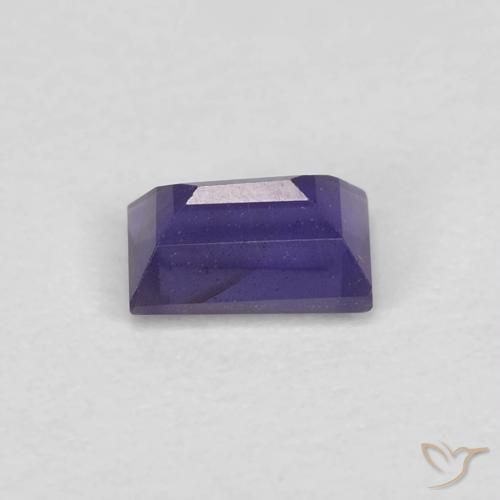 0.33カラットの天然ミディアムバイオレットアイオライト、バゲット、VS