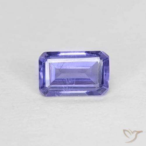 0.27ct 天然 濃い青がかった紫 アイオライト, エメラルドカット, VS