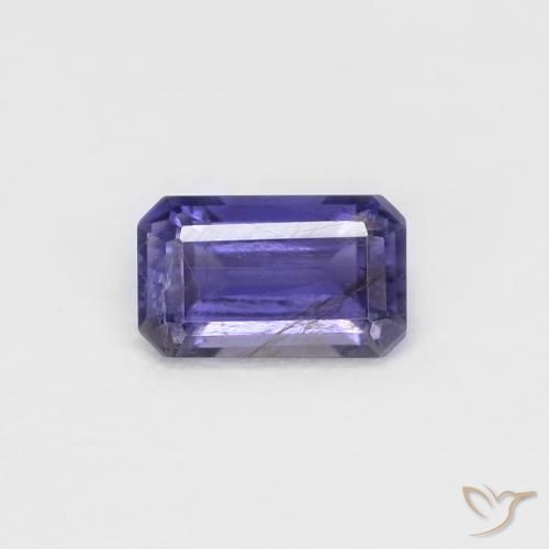 0.26ct 天然 ディープパープル アイオライト, エメラルドカット, VS