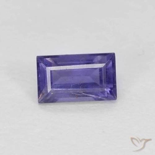 0.31ct 天然 ディープパープル アイオライト, バゲット, VS-SI