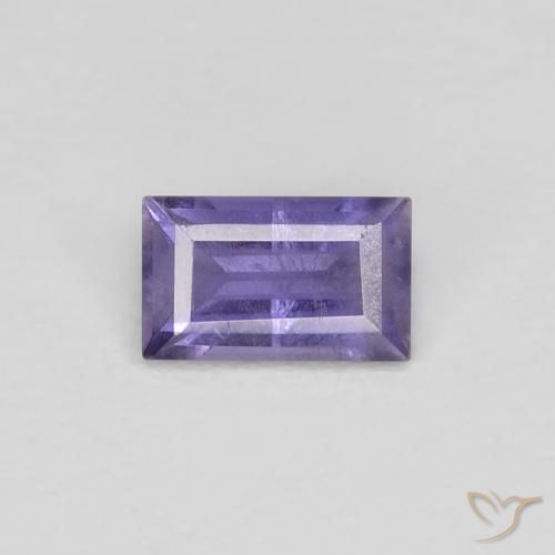 0.25ct 天然 薄いピンクがかった紫 アイオライト, バゲット, VS