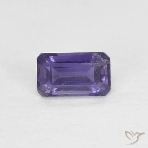 0.31ct 天然 ナスバイオレット アイオライト, エメラルドカット, VS