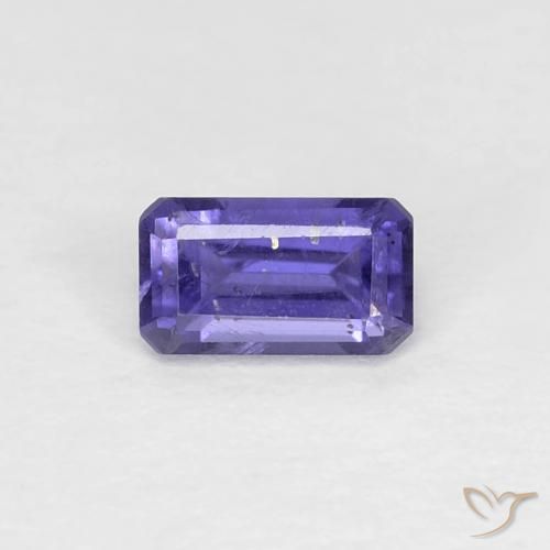 0.29ct 天然 ディープパープル アイオライト, エメラルドカット, VS