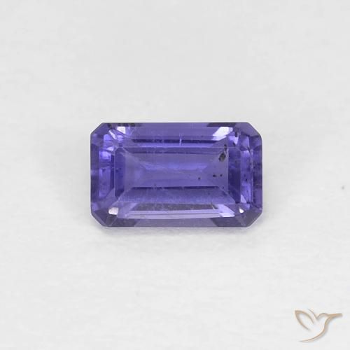 0.28ct 天然 ディープパープル アイオライト, エメラルドカット, VS