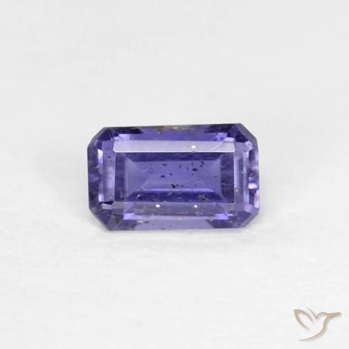 0.27ct 天然 濃い青がかった紫 アイオライト, エメラルドカット, VS