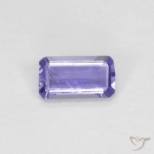 0.23ct 天然 ピンクがかったバイオレット アイオライト, エメラルドカット, VVS-VS