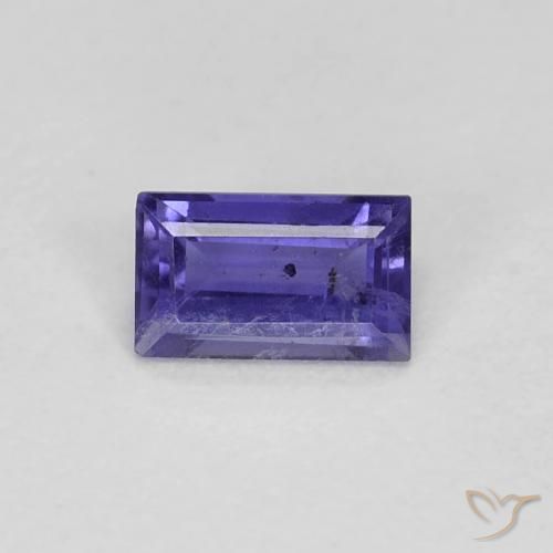 0.26ct 天然 濃い青がかった紫 アイオライト, バゲット, VS-SI