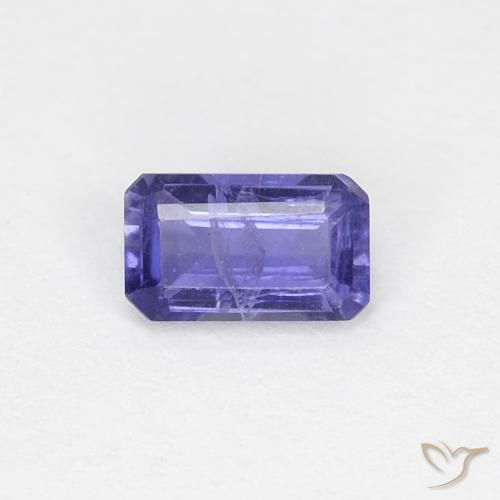 0.24ct 天然 ディープパープル アイオライト, エメラルドカット, SI