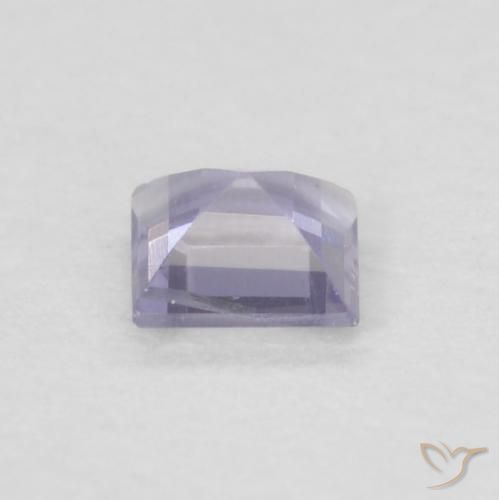 0.12カラットの天然Medium Light-Violetアイオライト、四角形、VVS