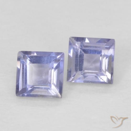 Shop natural 0.17ct 薄いパープルがかったブルー アイオライト gems, 四角形, from マダガスカル at GemSelect. In stock, global shipping!