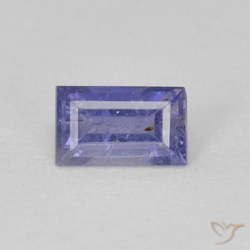 0.30ct 天然 ミディアムバイオレット アイオライト, バゲット, VS-SI