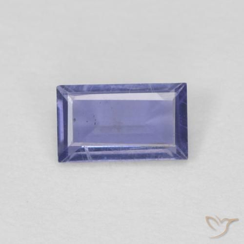 0.20ct 天然 ロイヤルバイオレット アイオライト, バゲット, VS