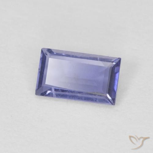 0.20カラットの天然ロイヤルバイオレットアイオライト、バゲット、VS