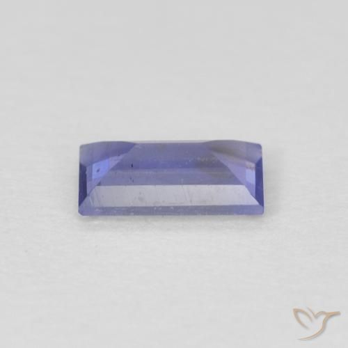 0.20カラットの天然ロイヤルバイオレットアイオライト、バゲット、VS