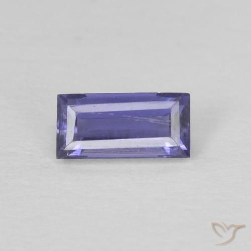 0.19ct 天然 シルバーがかった青 アイオライト, バゲット, VS