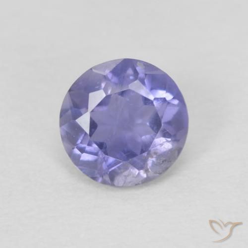 0.23ct 天然 ディープパープル アイオライト, ラウンド, VS-SI